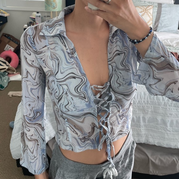 Blue marble top - Picture 2 of 3